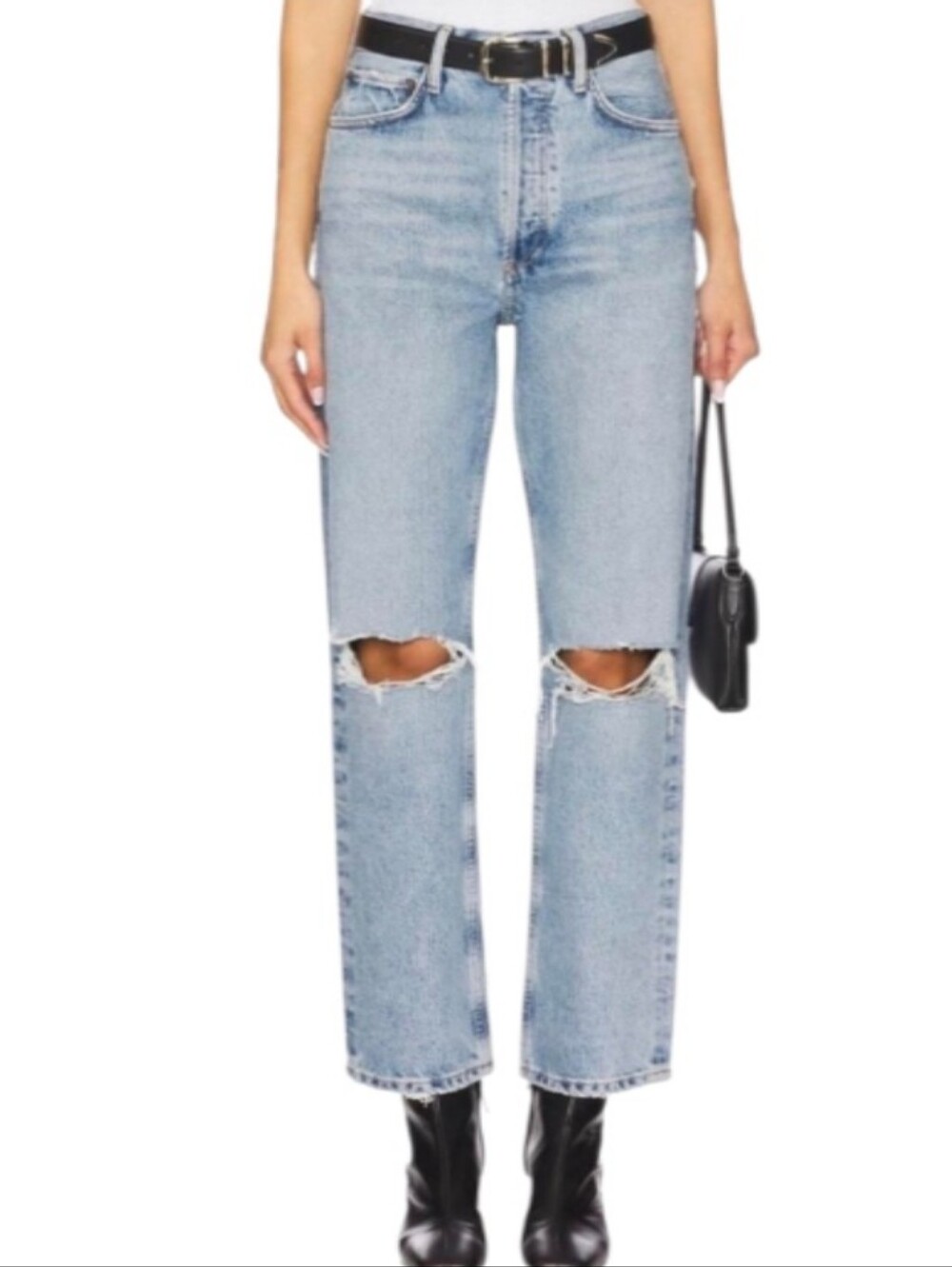 Agolde 90s High-Waisted Distressed Denim Jeans